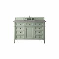 James Martin Vanities Brittany 48in Single Vanity, Sage Green w/ 3 CM Grey Expo Quartz Top 650-V48-SGR-3GEX